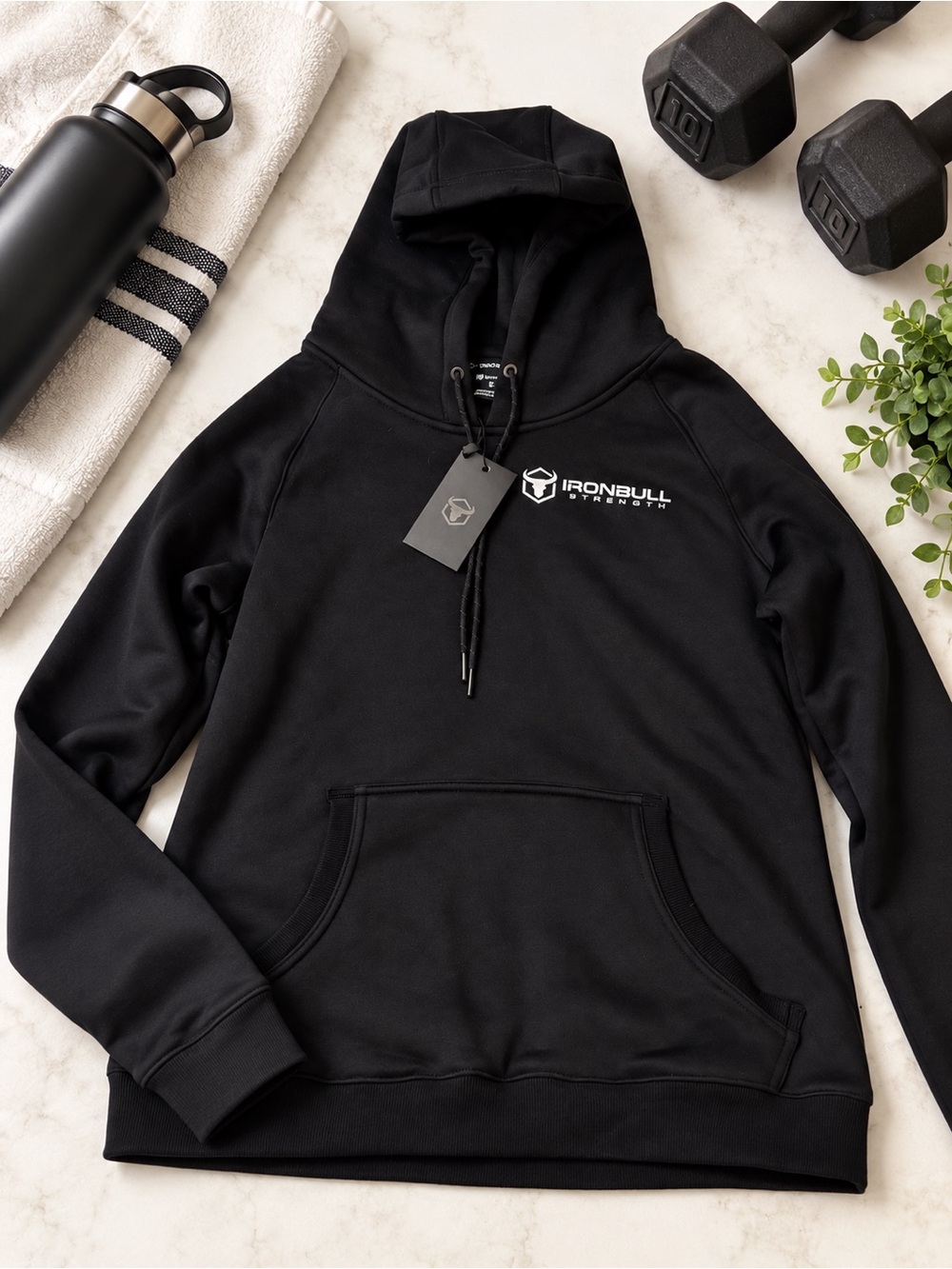 Iron Bull Strength Hoodie | Black Pullover | NWT | Size M